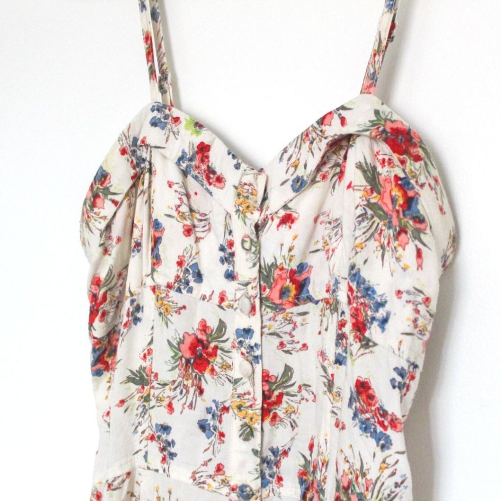 Women's Floral Midi High-Low Summer Dress